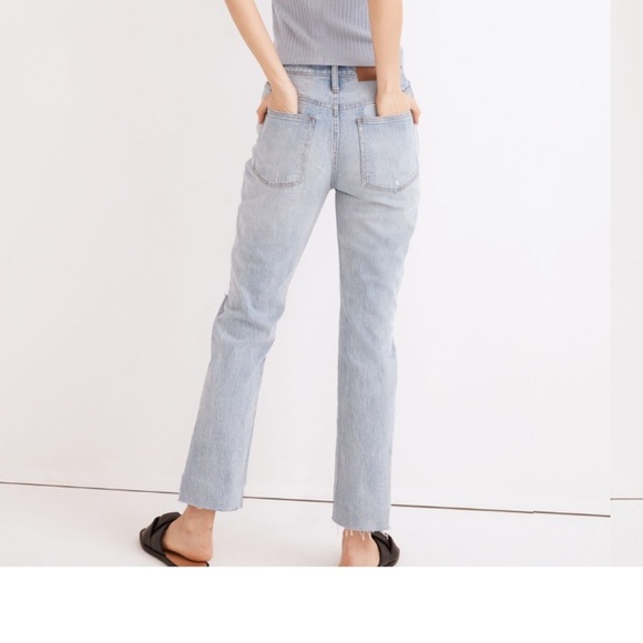 Madewell The High-Rise Slim Boyjean in Prentice Wash: Ripped Edition Women's 27 - Picture 4 of 13